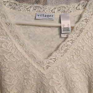 IVORY IS THE COLOR lace blouse